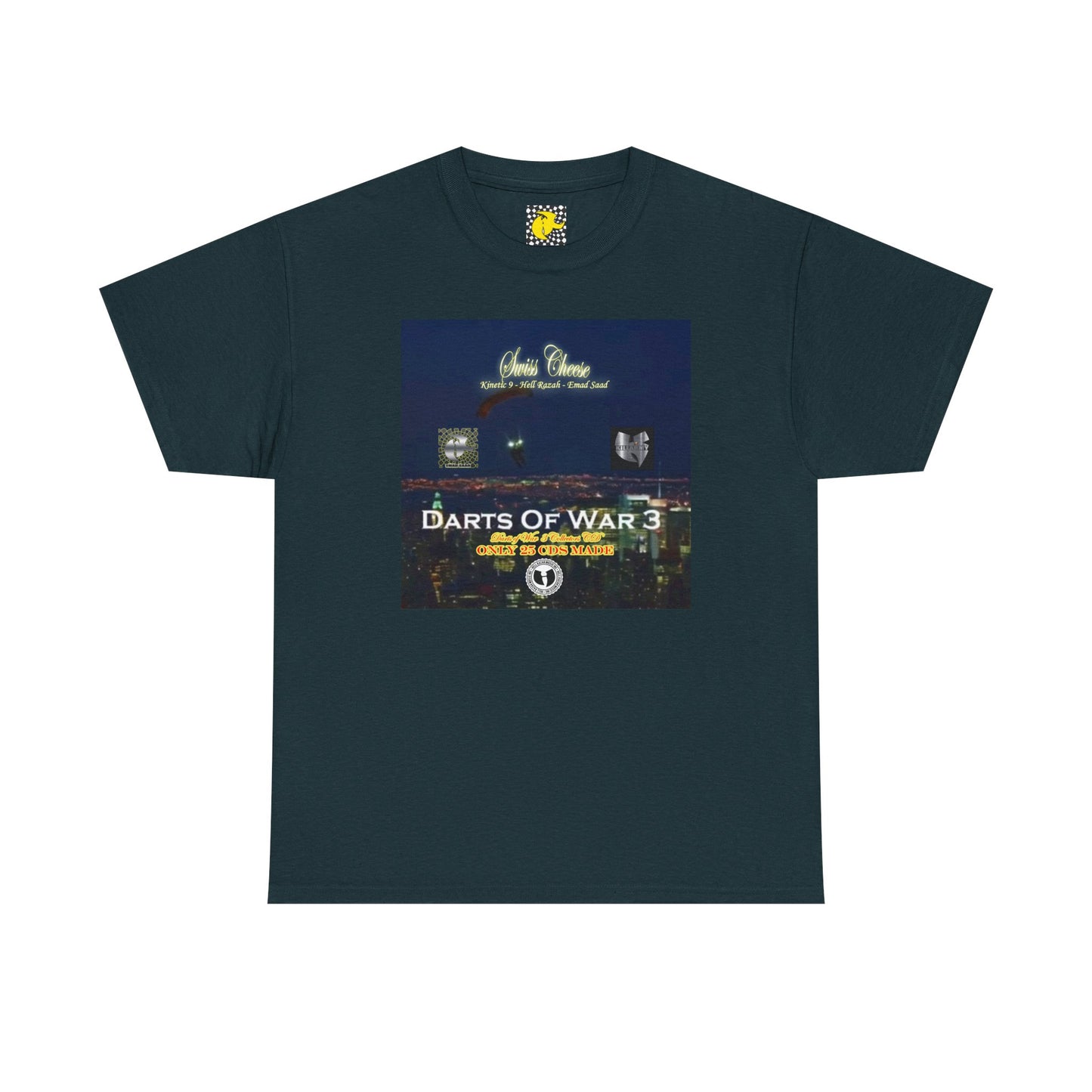 Darts of War 3 T-Shirt, Unisex Cotton Tee, Swiss CheeseHell Razah Kinetic 9