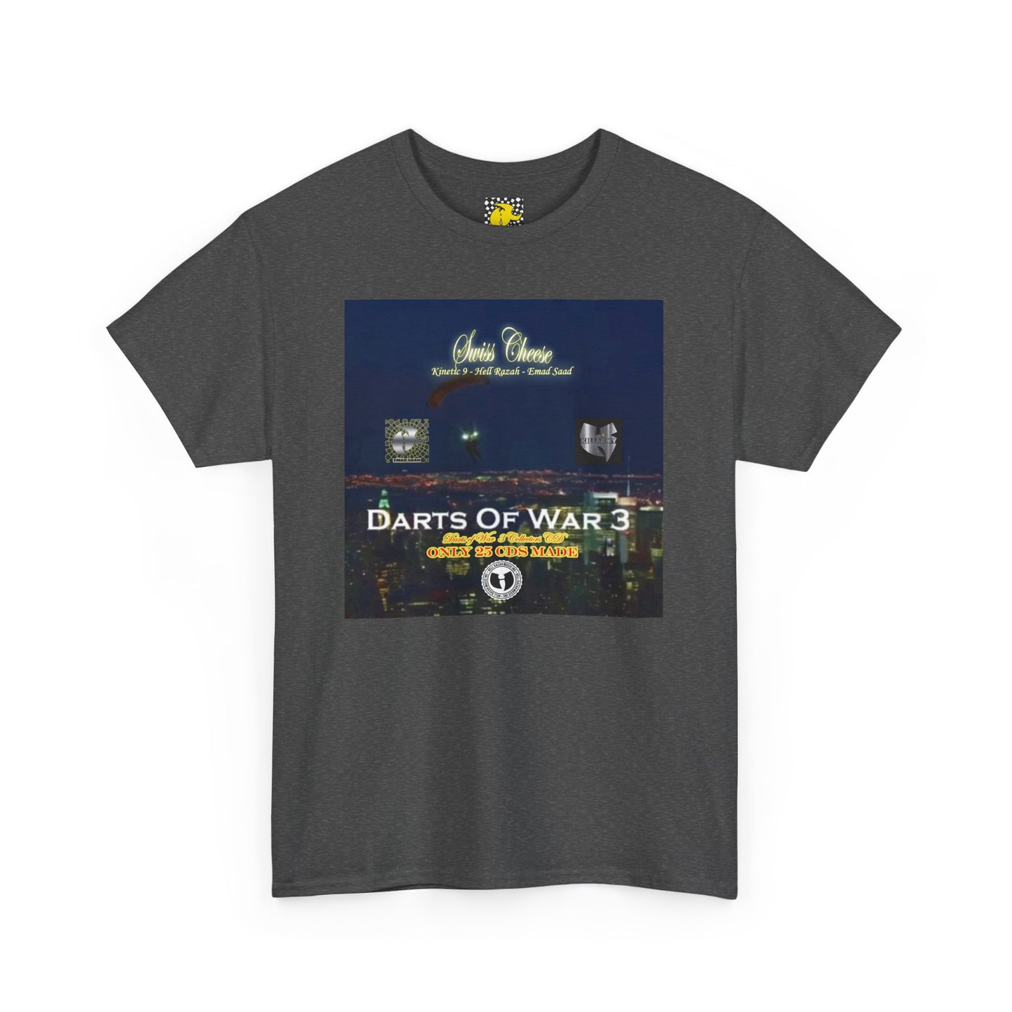 Darts of War 3 T-Shirt, Unisex Cotton Tee, Swiss CheeseHell Razah Kinetic 9
