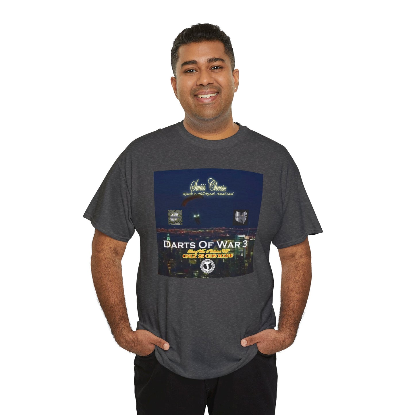 Darts of War 3 T-Shirt, Unisex Cotton Tee, Swiss CheeseHell Razah Kinetic 9