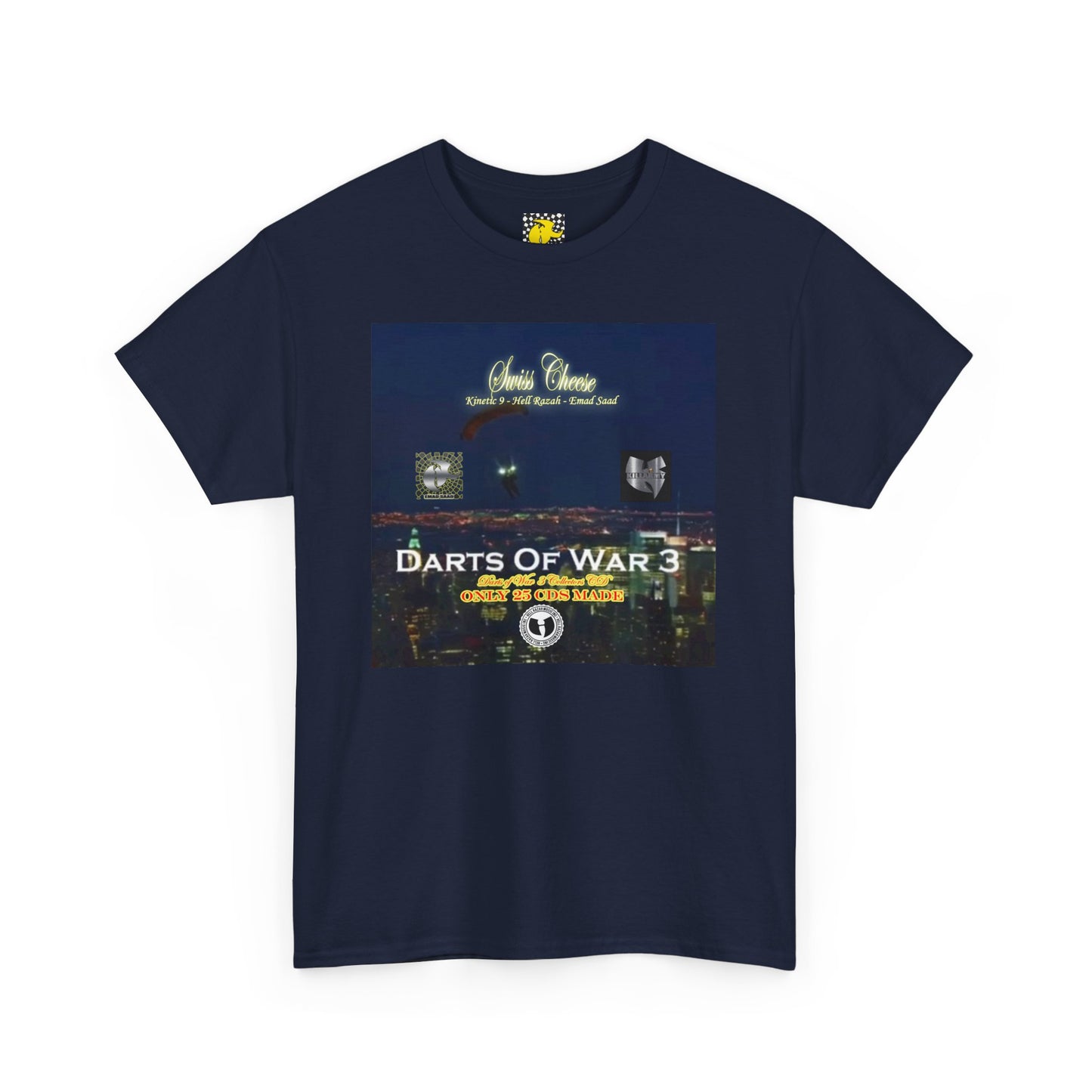 Darts of War 3 T-Shirt, Unisex Cotton Tee, Swiss CheeseHell Razah Kinetic 9