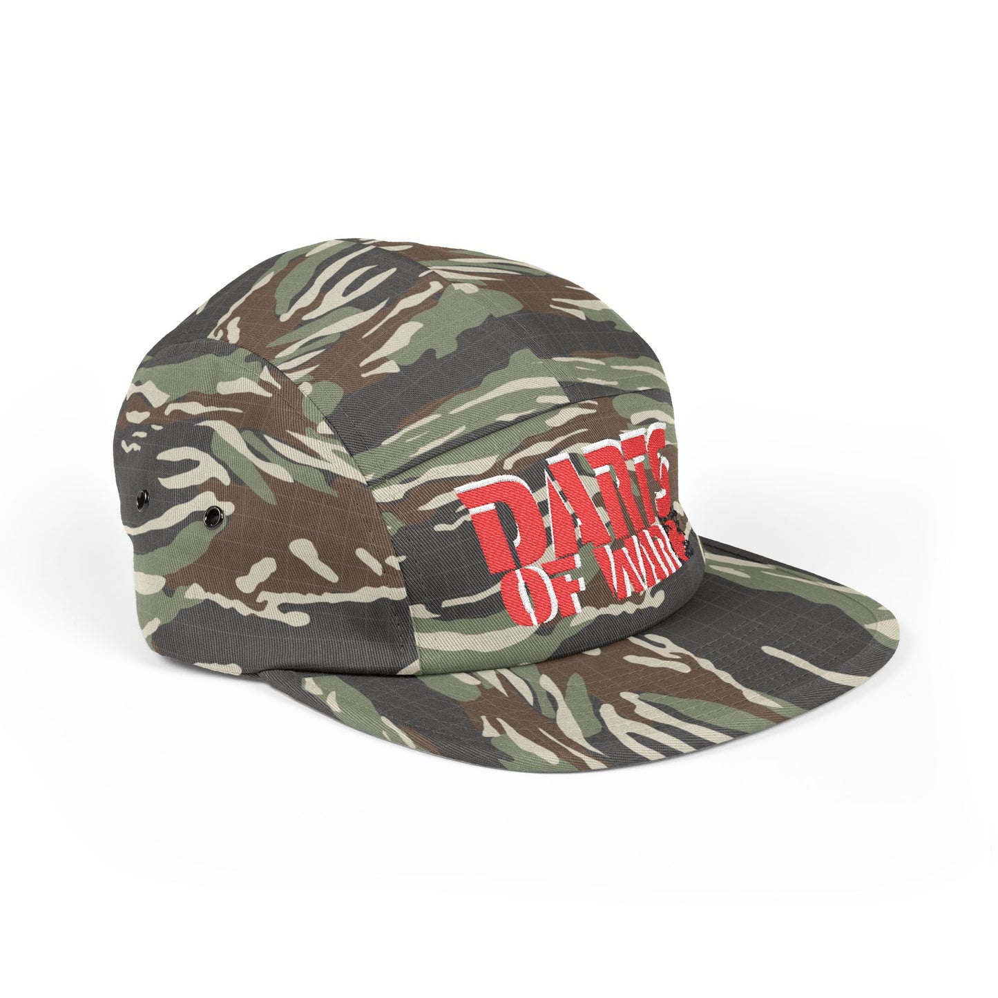 Darts Embroidered 5 Panel Cap | Trendy Camo Hat