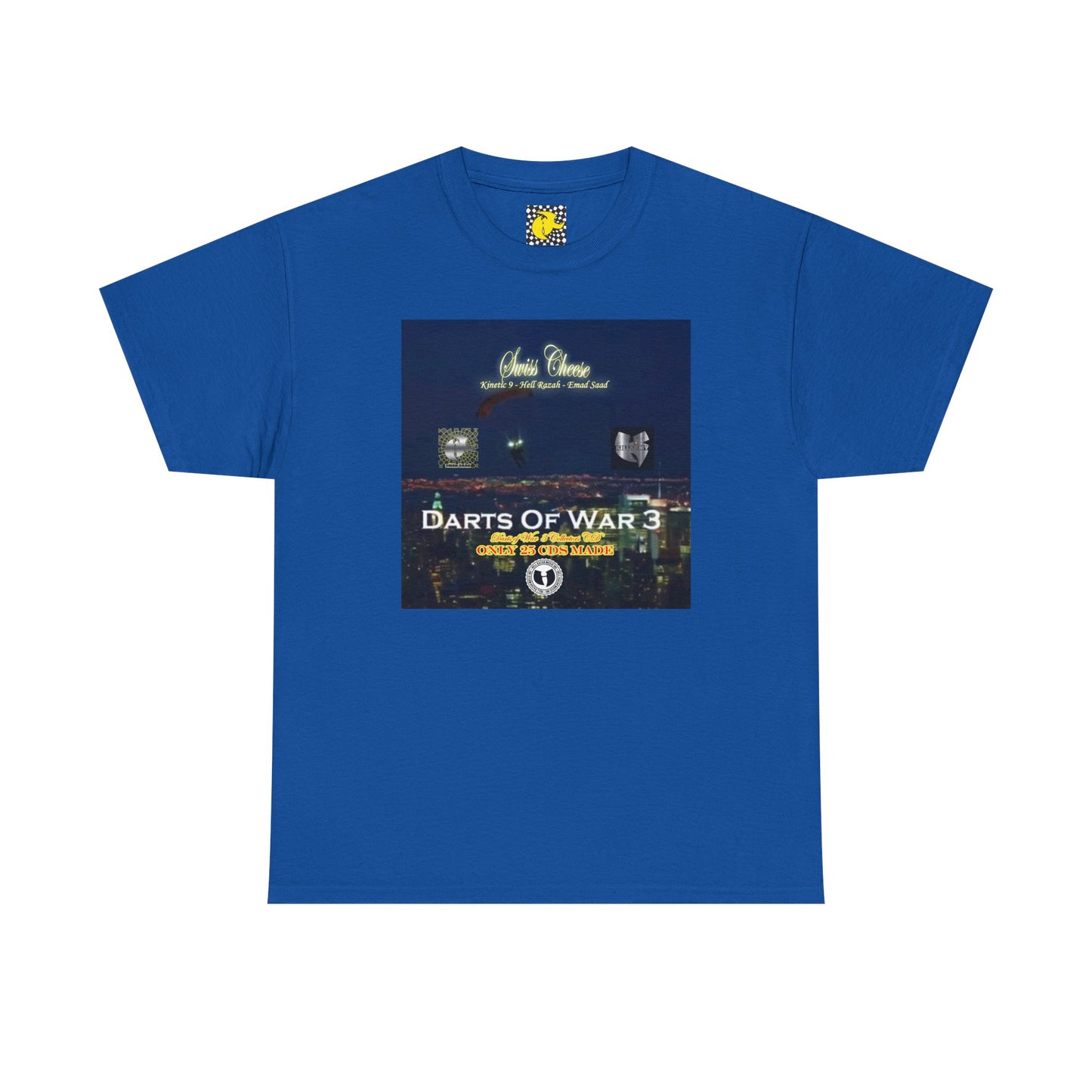 Darts of War 3 T-Shirt, Unisex Cotton Tee, Swiss CheeseHell Razah Kinetic 9