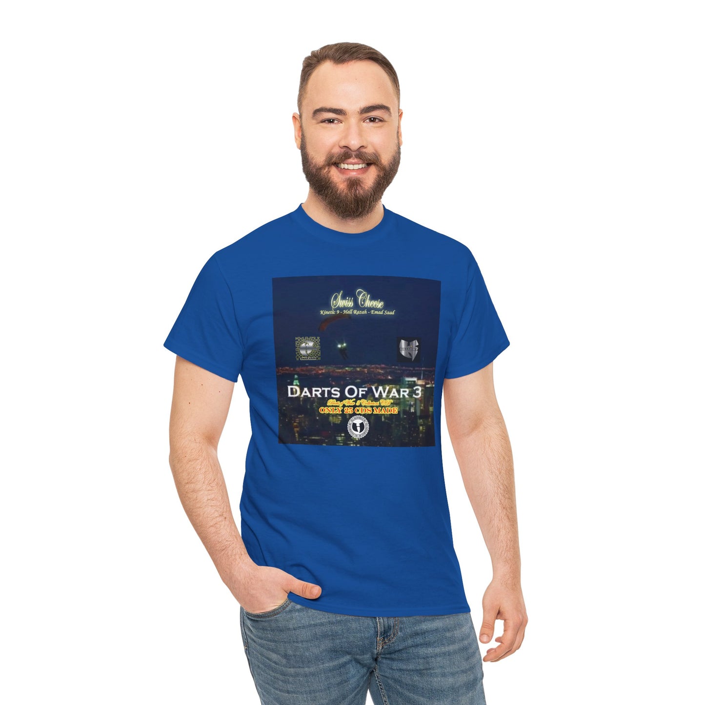 Darts of War 3 T-Shirt, Unisex Cotton Tee, Swiss CheeseHell Razah Kinetic 9