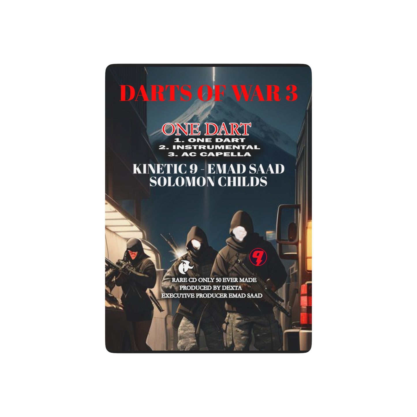 Darts of War 3 Playing Cards - Elegant Design with Ace of Spades & Darts of War Theme
