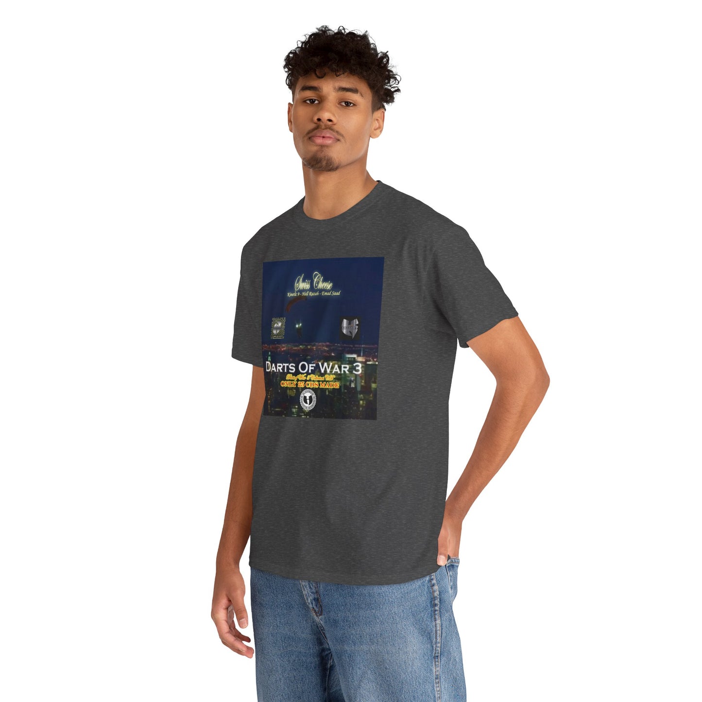 Darts of War 3 T-Shirt, Unisex Cotton Tee, Swiss CheeseHell Razah Kinetic 9