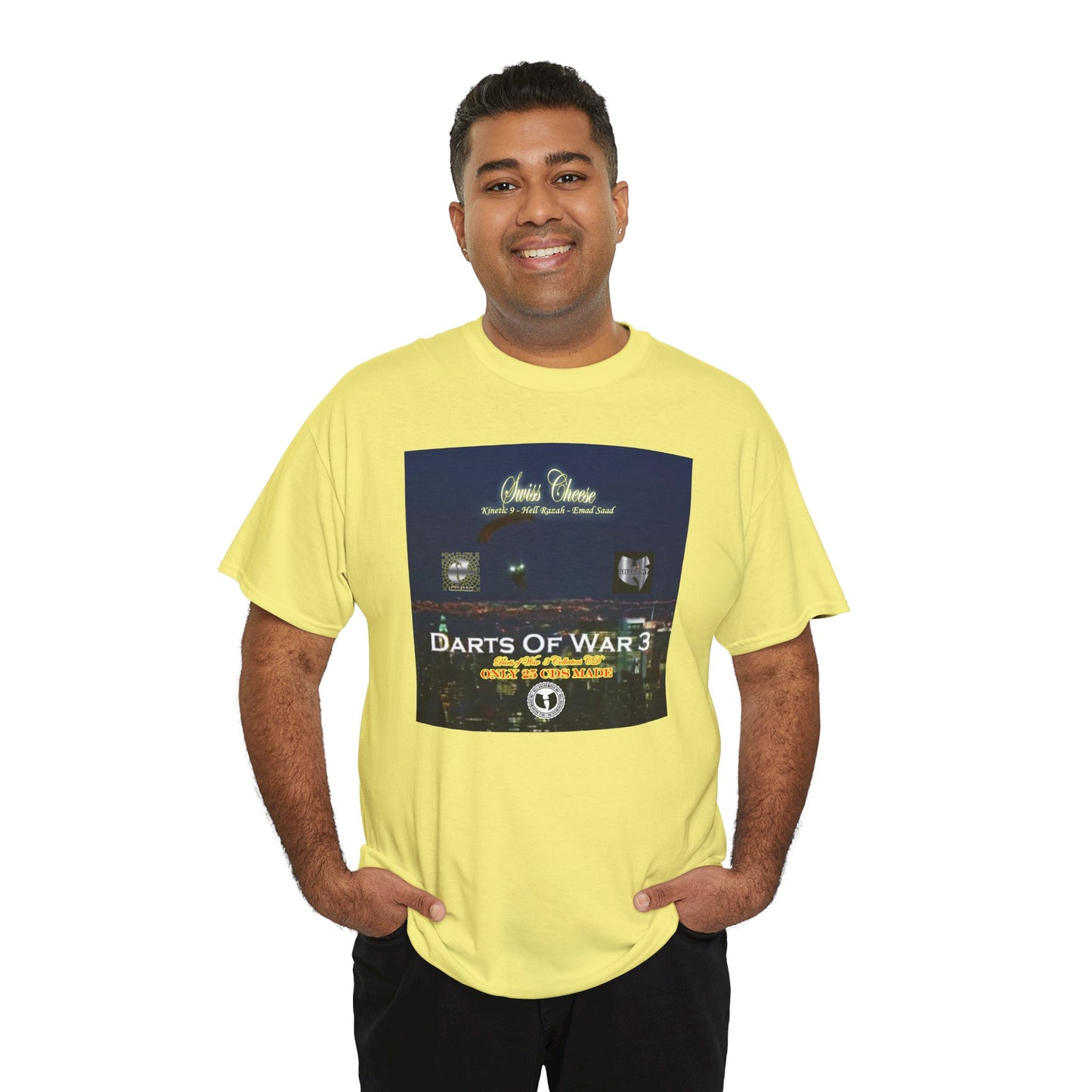 Darts of War 3 T-Shirt, Unisex Cotton Tee, Swiss CheeseHell Razah Kinetic 9