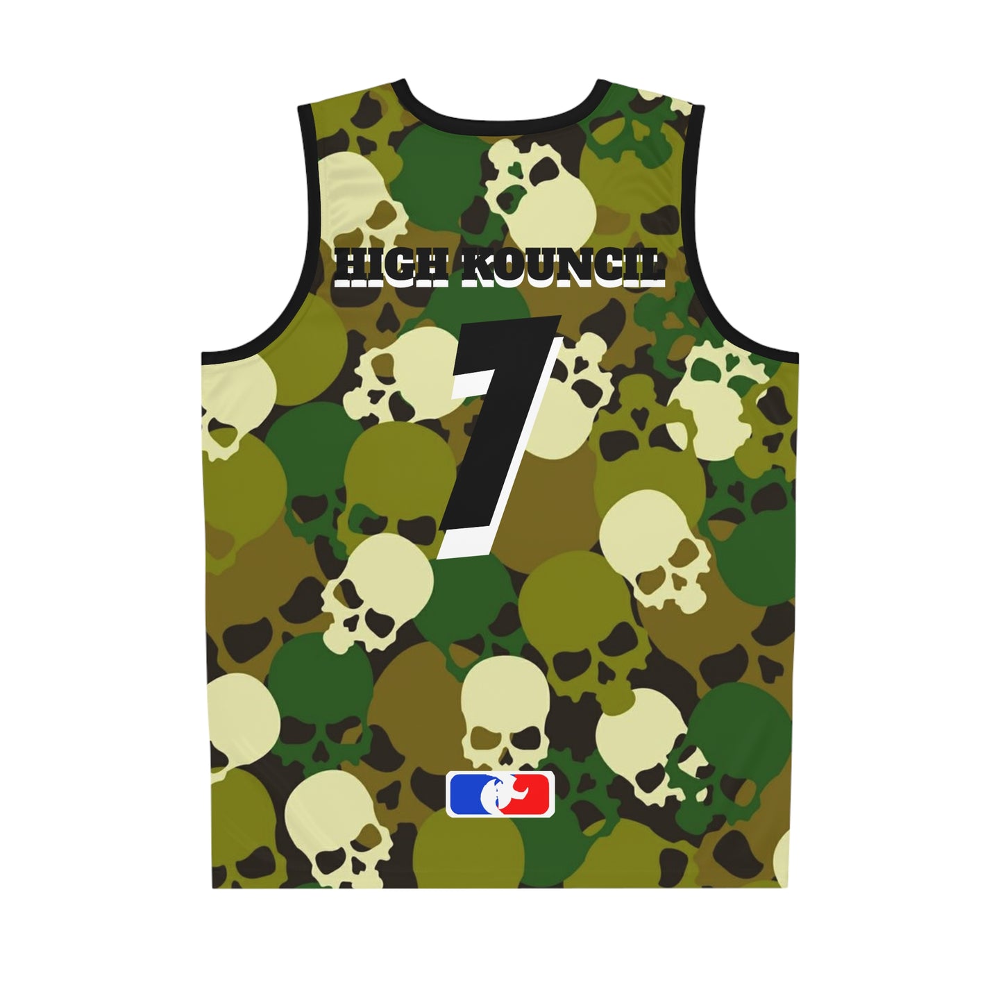 Edgy Skull Camo Basketball Jersey | Unisex Sportswear for Trendsetters