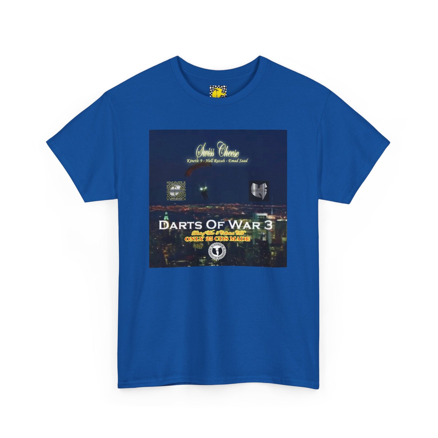 Darts of War 3 T-Shirt, Unisex Cotton Tee, Swiss CheeseHell Razah Kinetic 9