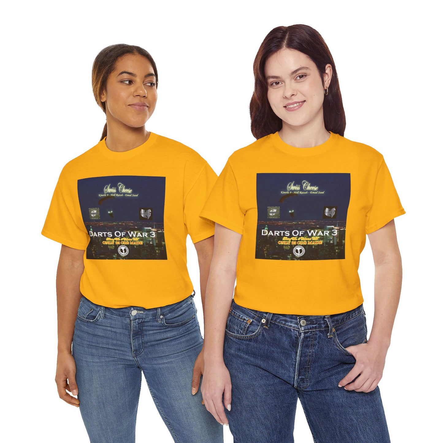 Darts of War 3 T-Shirt, Unisex Cotton Tee, Swiss CheeseHell Razah Kinetic 9