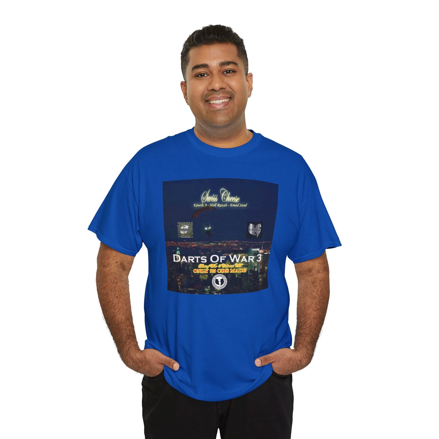 Darts of War 3 T-Shirt, Unisex Cotton Tee, Swiss CheeseHell Razah Kinetic 9