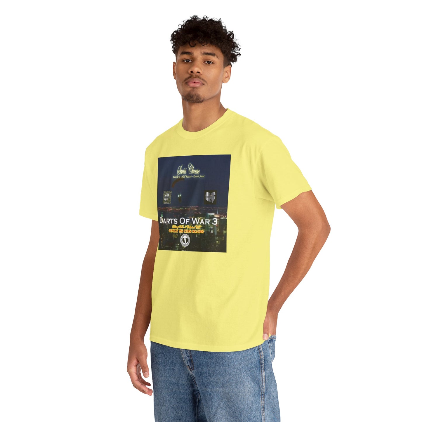 Darts of War 3 T-Shirt, Unisex Cotton Tee, Swiss CheeseHell Razah Kinetic 9