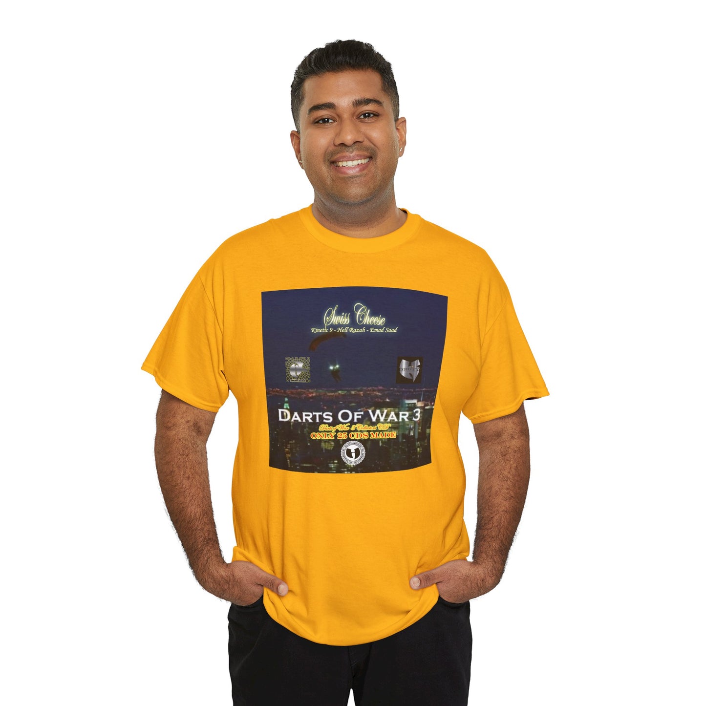 Darts of War 3 T-Shirt, Unisex Cotton Tee, Swiss CheeseHell Razah Kinetic 9