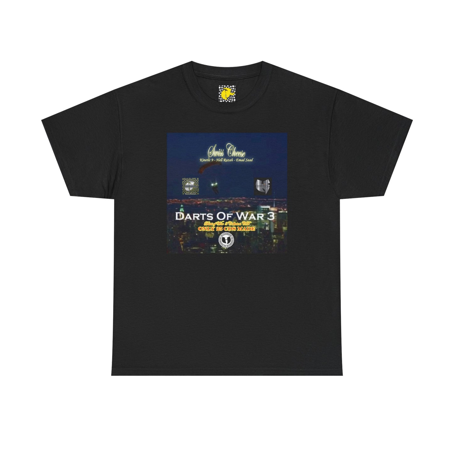 Darts of War 3 T-Shirt, Unisex Cotton Tee, Swiss CheeseHell Razah Kinetic 9