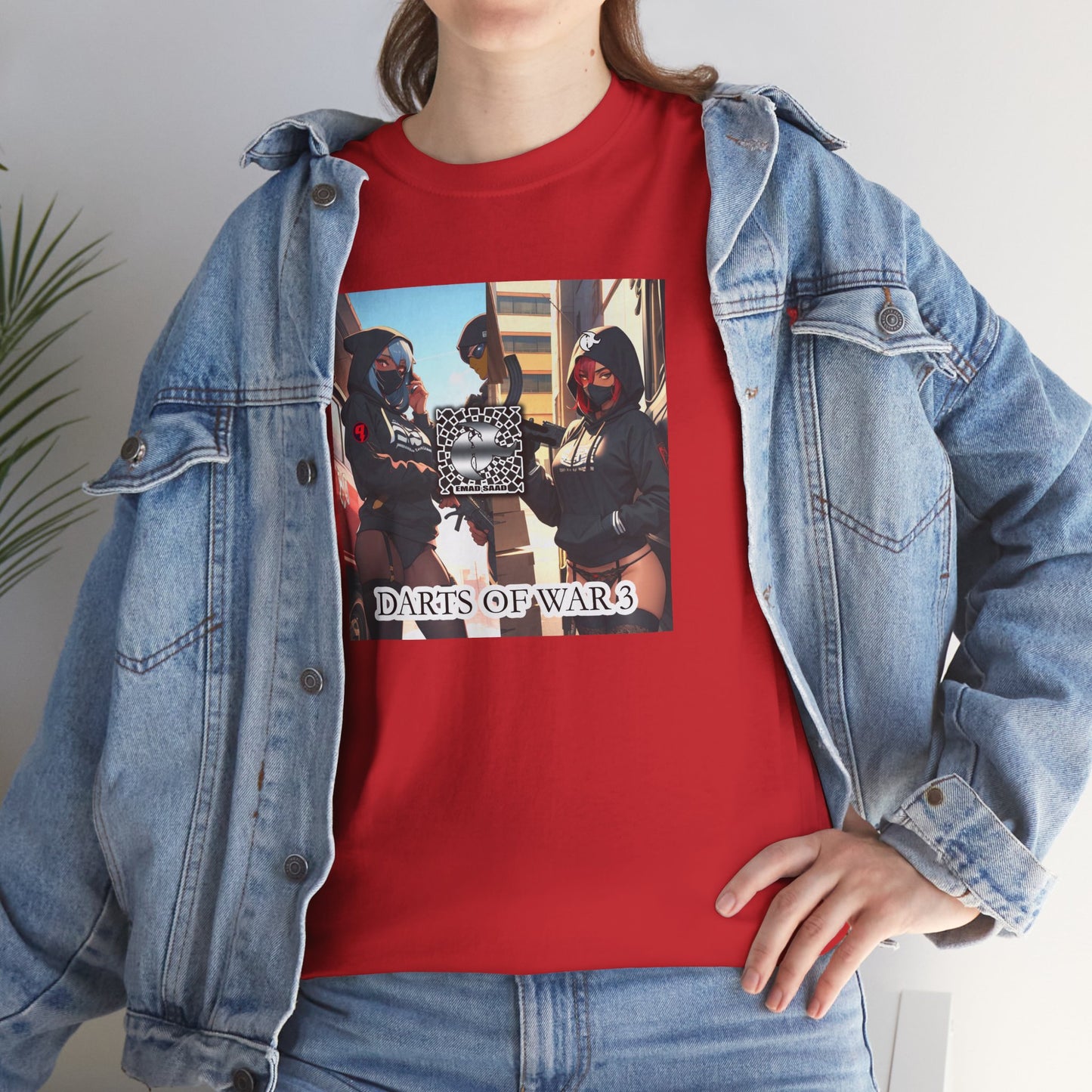 Darts of War Unisex Heavy Cotton Tee - Casual Streetwear Graphic T-Shirt
