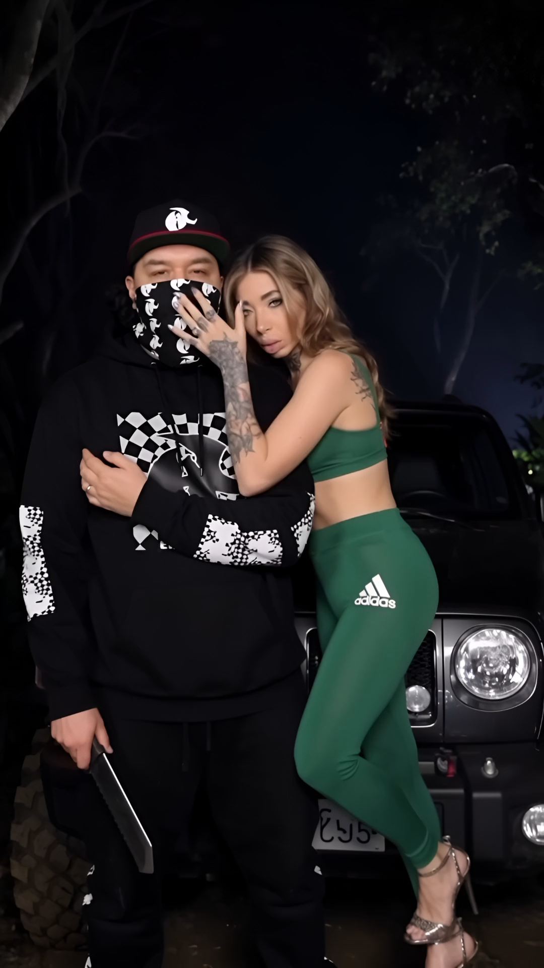 Emad Saad HK logo graphic on chest and arms hoodie
