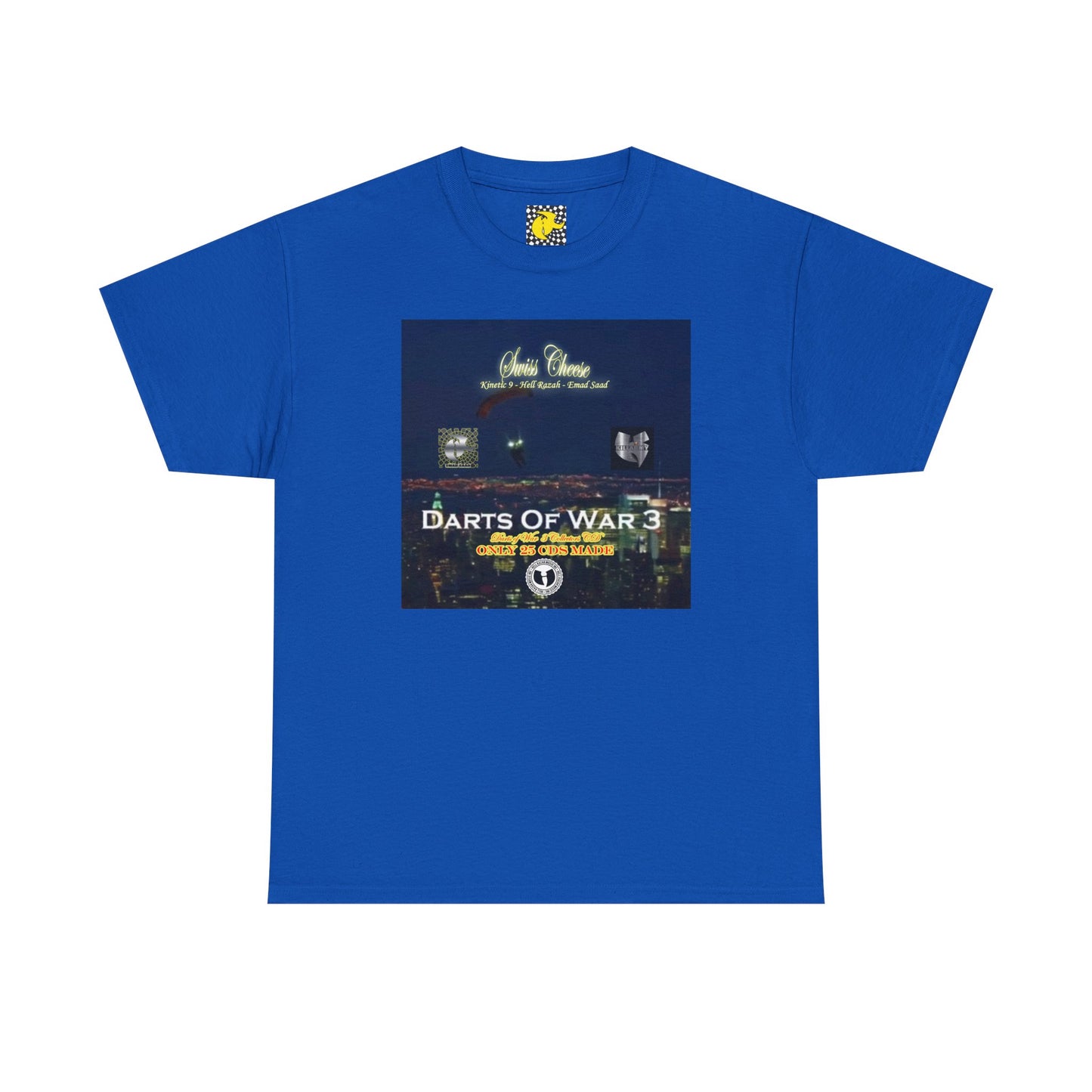 Darts of War 3 T-Shirt, Unisex Cotton Tee, Swiss CheeseHell Razah Kinetic 9