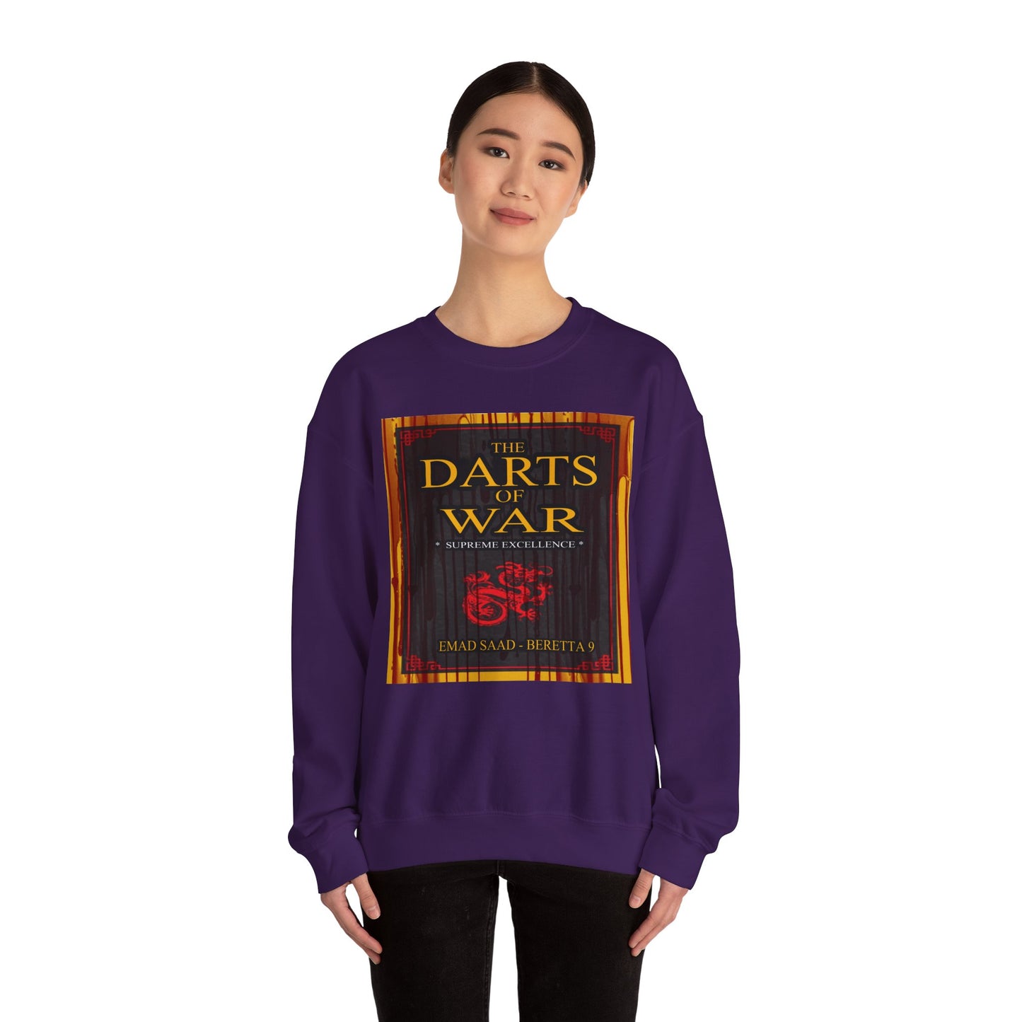 Darts of War Crew-neck Basic Sweatshirt | Unisex Heavy Blend for Strategy Lovers
