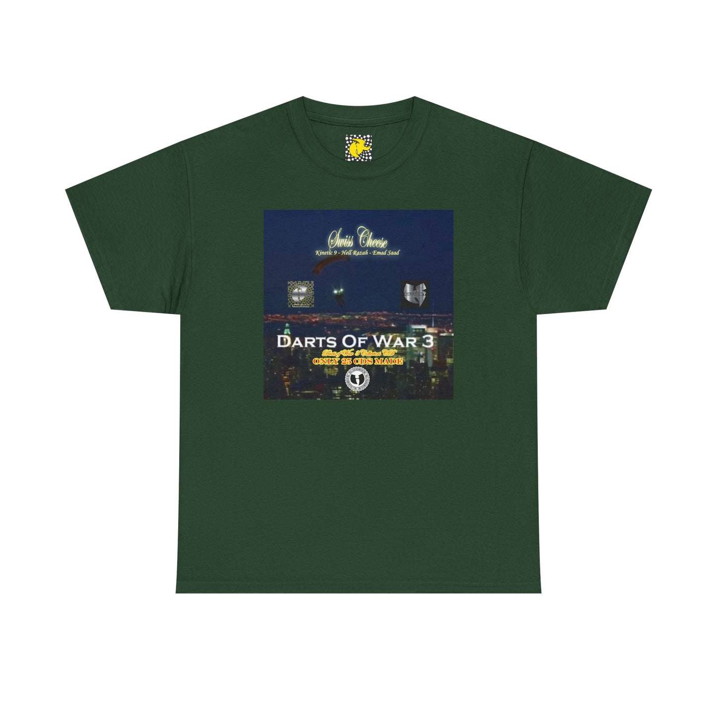 Darts of War 3 T-Shirt, Unisex Cotton Tee, Swiss CheeseHell Razah Kinetic 9
