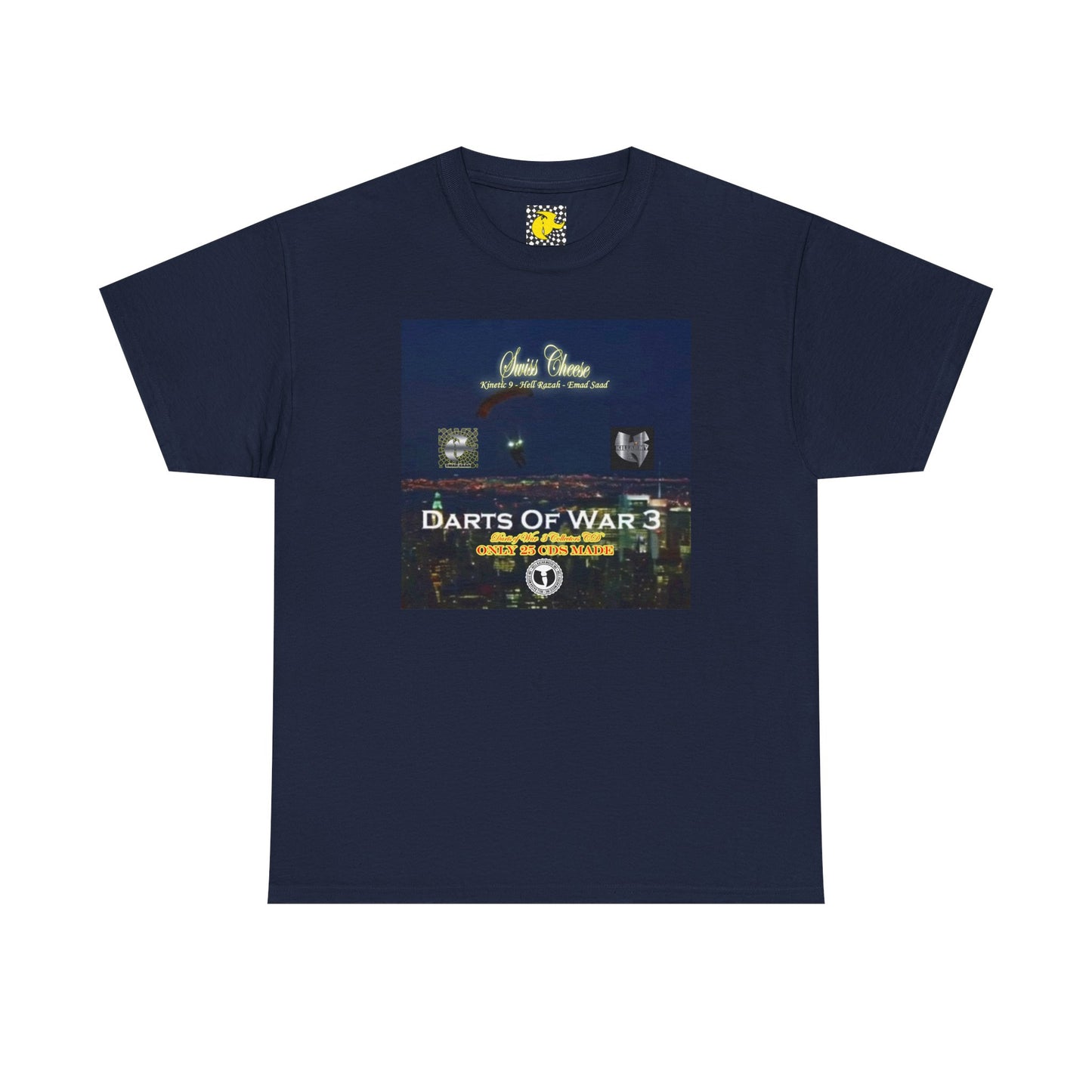 Darts of War 3 T-Shirt, Unisex Cotton Tee, Swiss CheeseHell Razah Kinetic 9