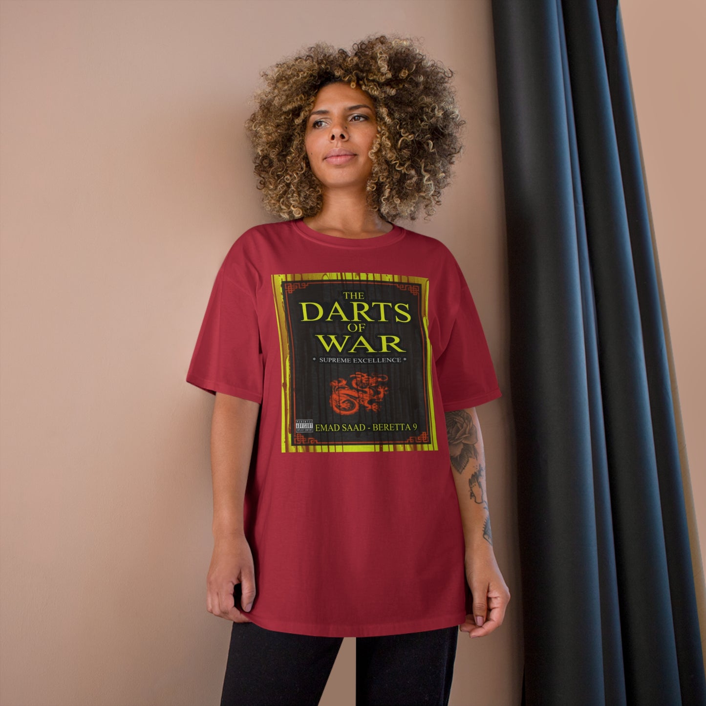Darts of War Champion T-Shirt - Bold Graphic Tee for Strategy Enthusiasts