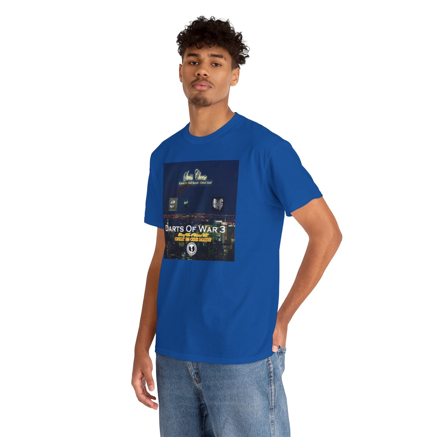 Darts of War 3 T-Shirt, Unisex Cotton Tee, Swiss CheeseHell Razah Kinetic 9