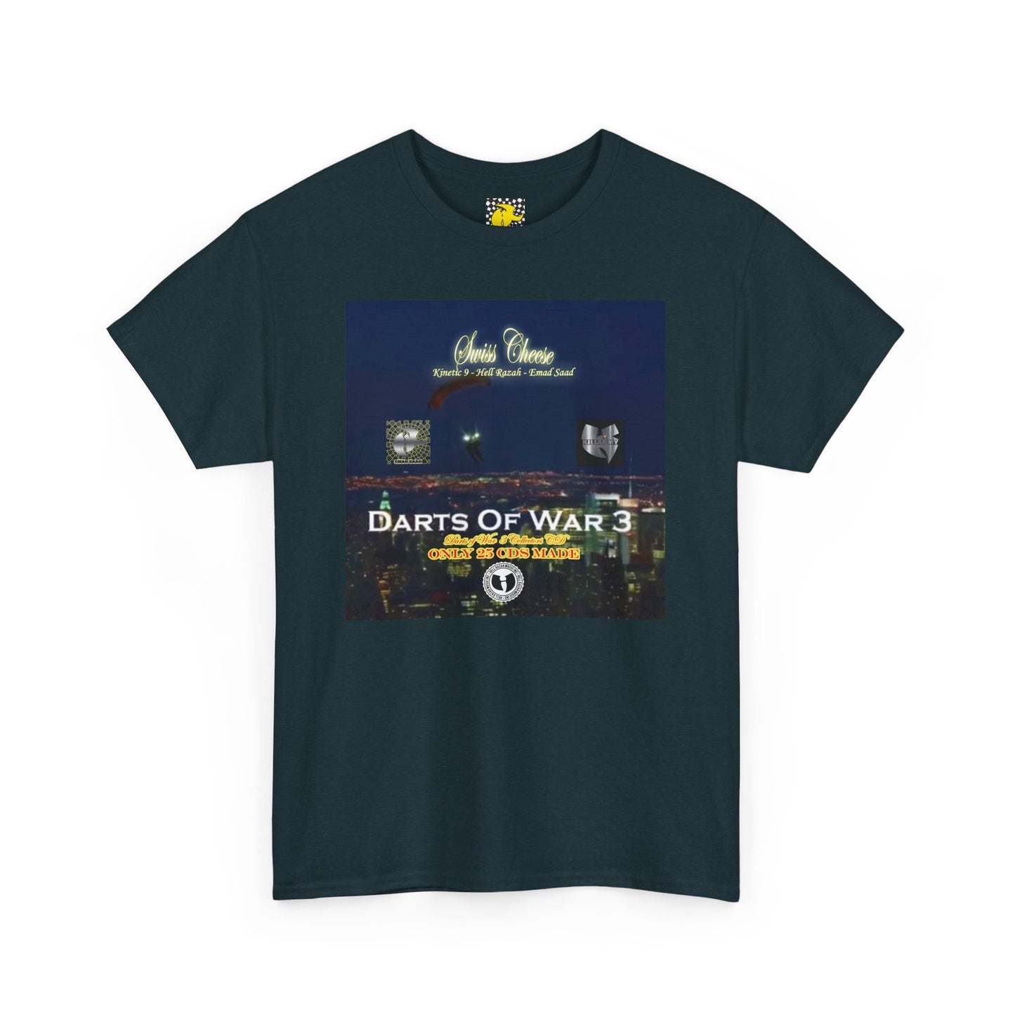 Darts of War 3 T-Shirt, Unisex Cotton Tee, Swiss CheeseHell Razah Kinetic 9