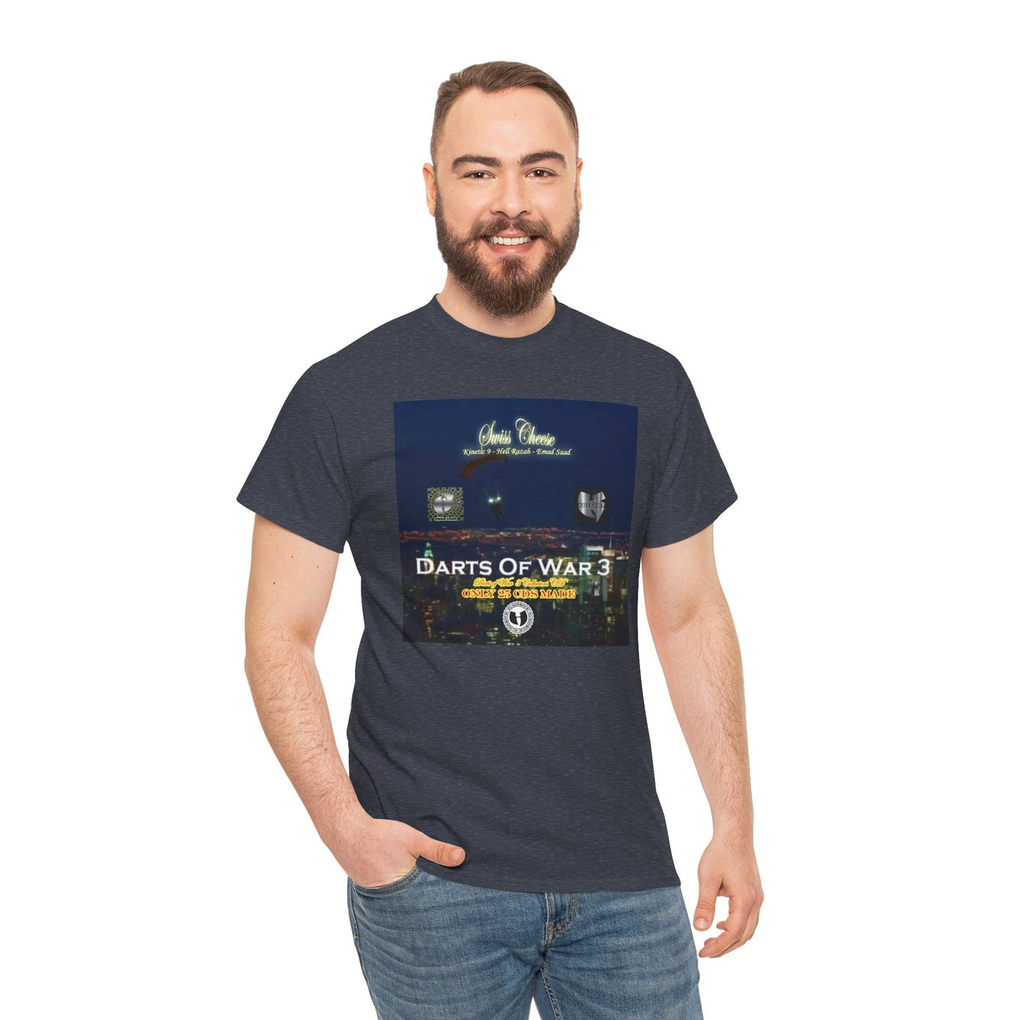 Darts of War 3 T-Shirt, Unisex Cotton Tee, Swiss CheeseHell Razah Kinetic 9