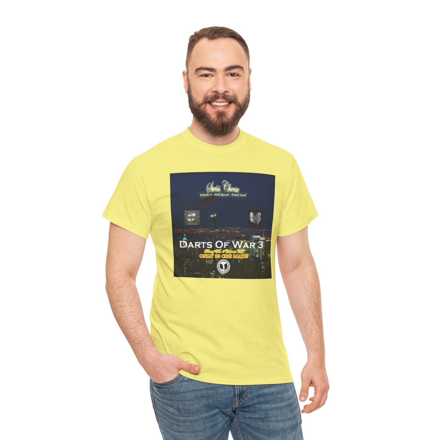 Darts of War 3 T-Shirt, Unisex Cotton Tee, Swiss CheeseHell Razah Kinetic 9