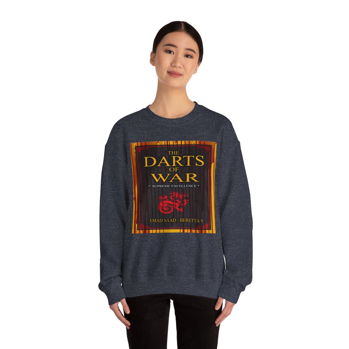 Darts of War Crew-neck Basic Sweatshirt | Unisex Heavy Blend for Strategy Lovers