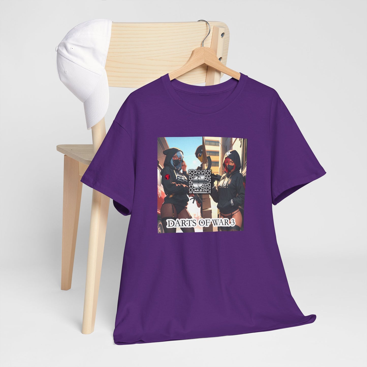 Darts of War Unisex Heavy Cotton Tee - Casual Streetwear Graphic T-Shirt
