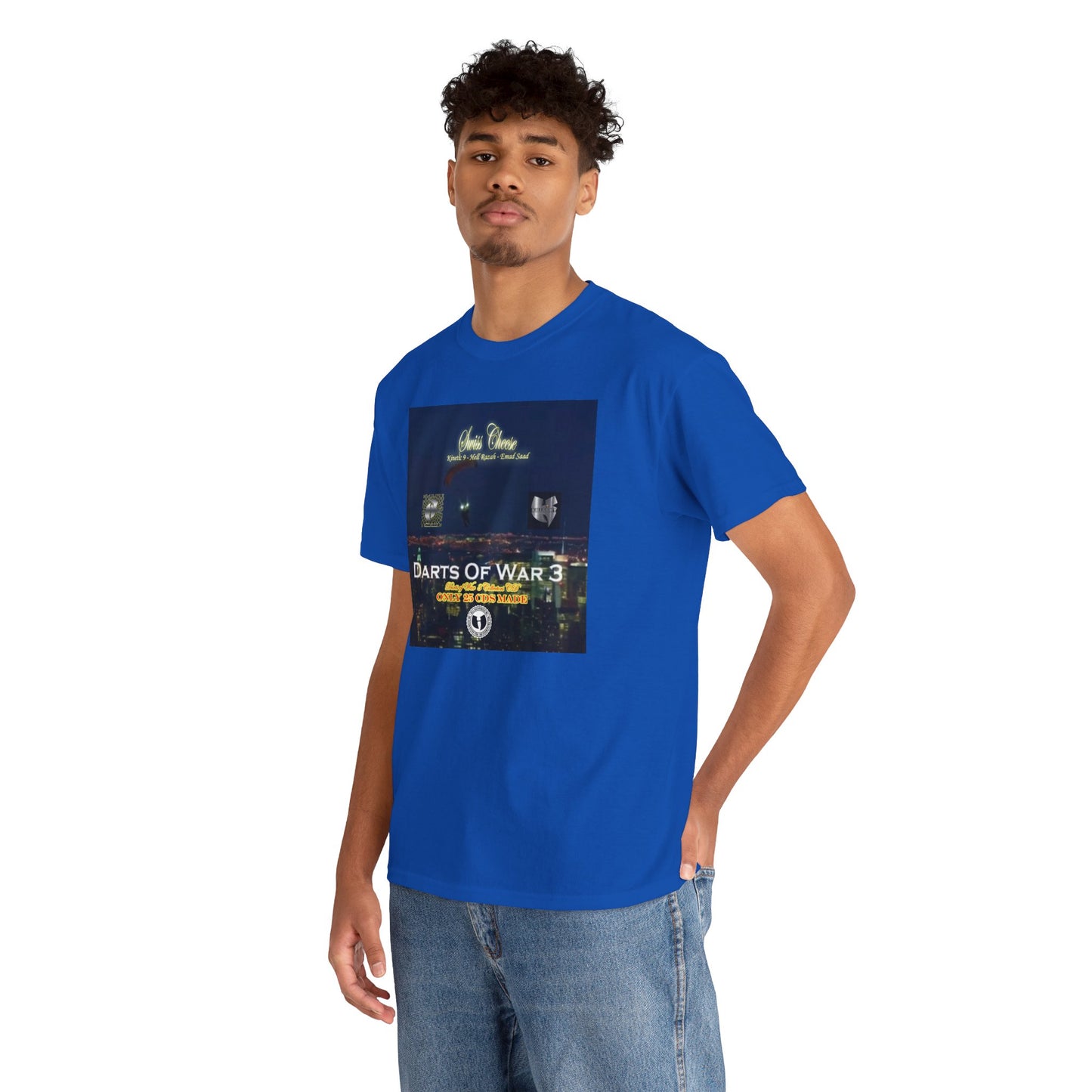 Darts of War 3 T-Shirt, Unisex Cotton Tee, Swiss CheeseHell Razah Kinetic 9
