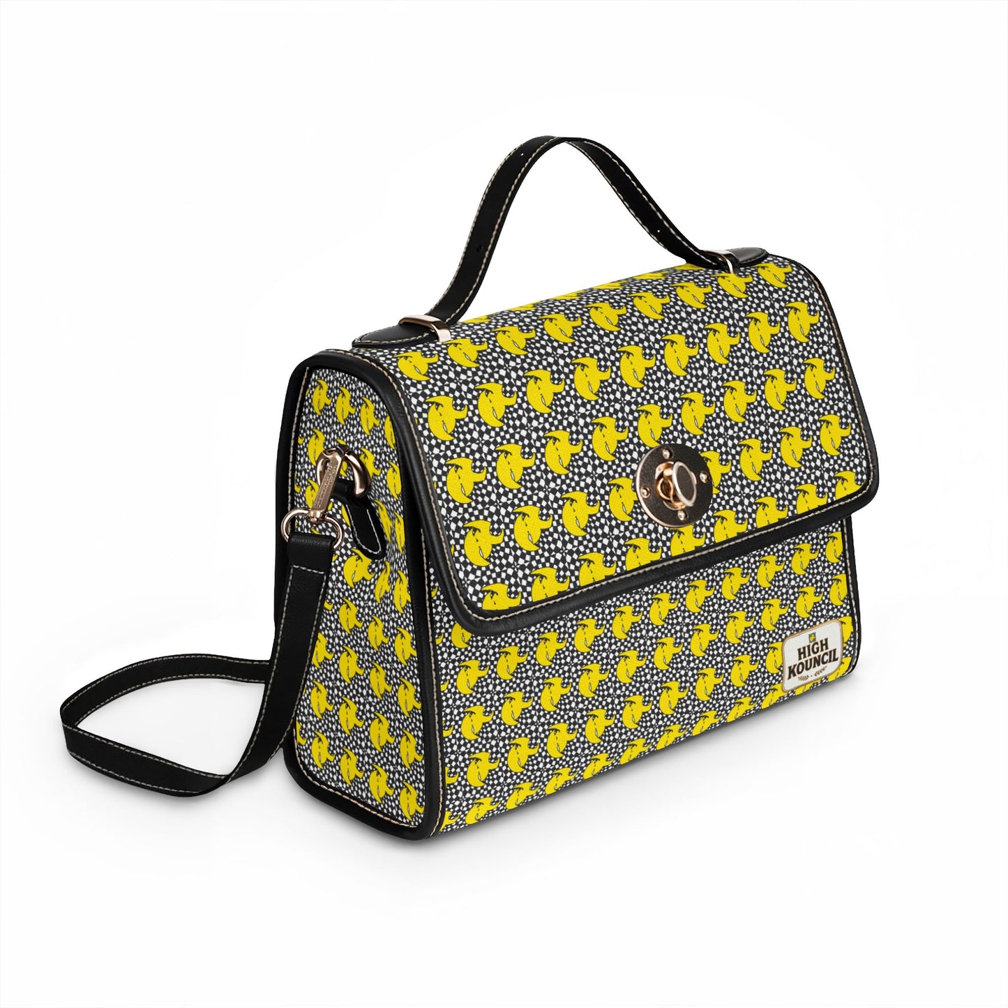 High Kouncil logo Pattern Canvas Handbag — Waterproof Canvas Bag