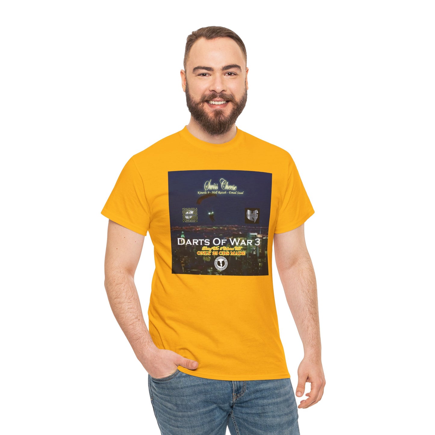 Darts of War 3 T-Shirt, Unisex Cotton Tee, Swiss CheeseHell Razah Kinetic 9