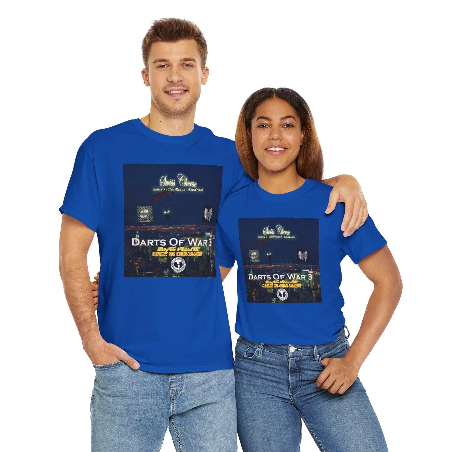 Darts of War 3 T-Shirt, Unisex Cotton Tee, Swiss CheeseHell Razah Kinetic 9