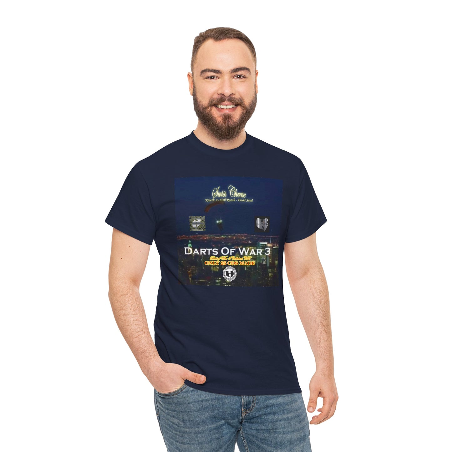 Darts of War 3 T-Shirt, Unisex Cotton Tee, Swiss CheeseHell Razah Kinetic 9