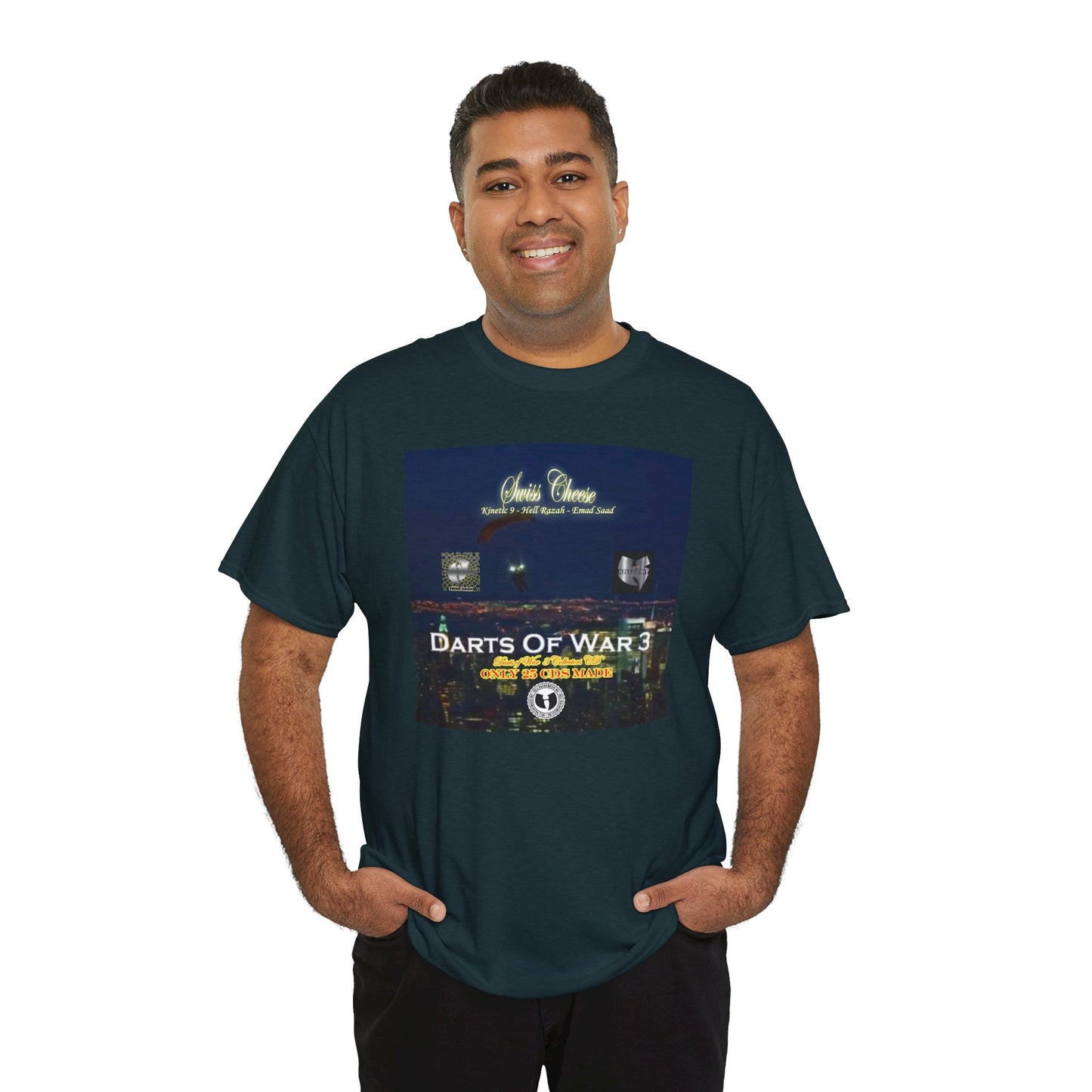 Darts of War 3 T-Shirt, Unisex Cotton Tee, Swiss CheeseHell Razah Kinetic 9