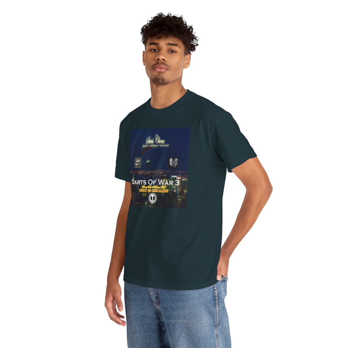 Darts of War 3 T-Shirt, Unisex Cotton Tee, Swiss CheeseHell Razah Kinetic 9