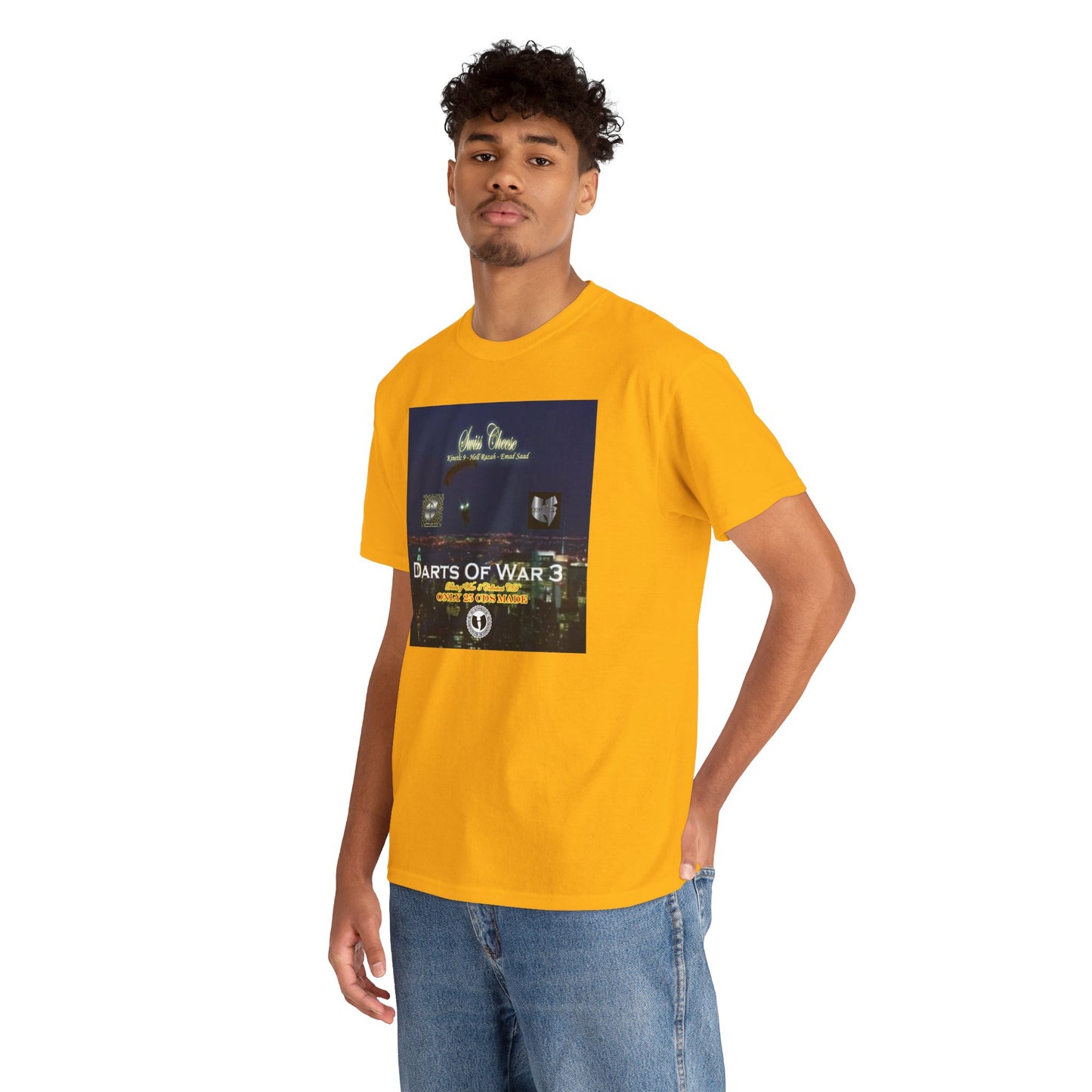 Darts of War 3 T-Shirt, Unisex Cotton Tee, Swiss CheeseHell Razah Kinetic 9