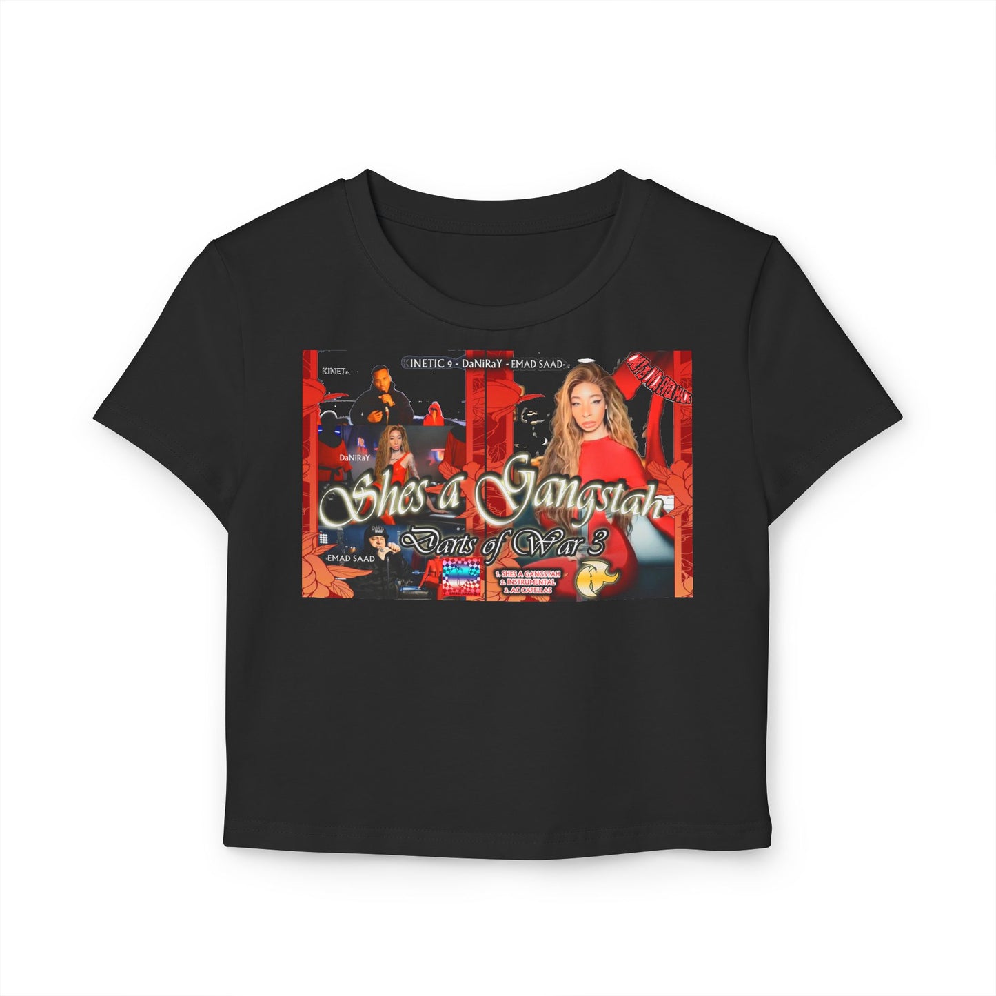 She's a Gangstah Women's Baby Girl style Tee -Graphic T-Shirt for Woman
