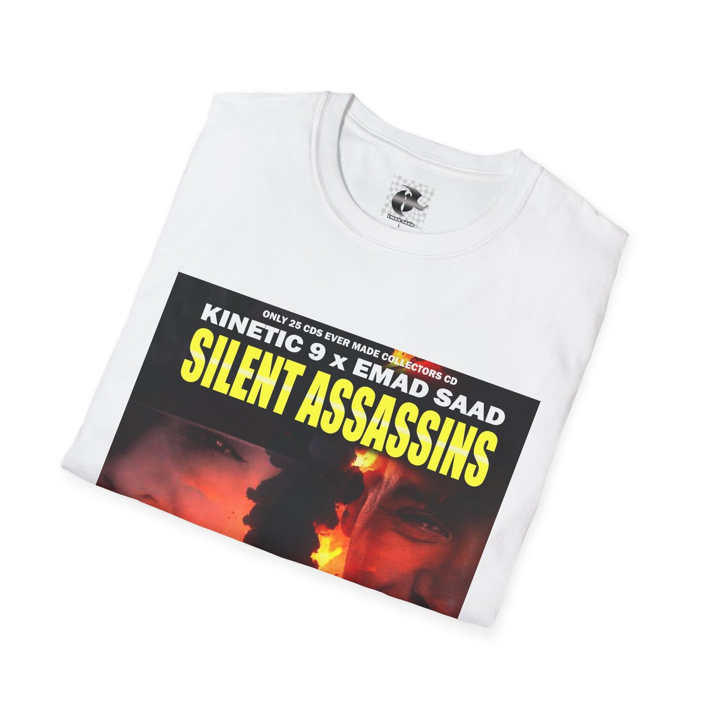 Silent Assassins Graphic T‑Shirt – Kinetic 9  x Emad Saad Album Art Tee