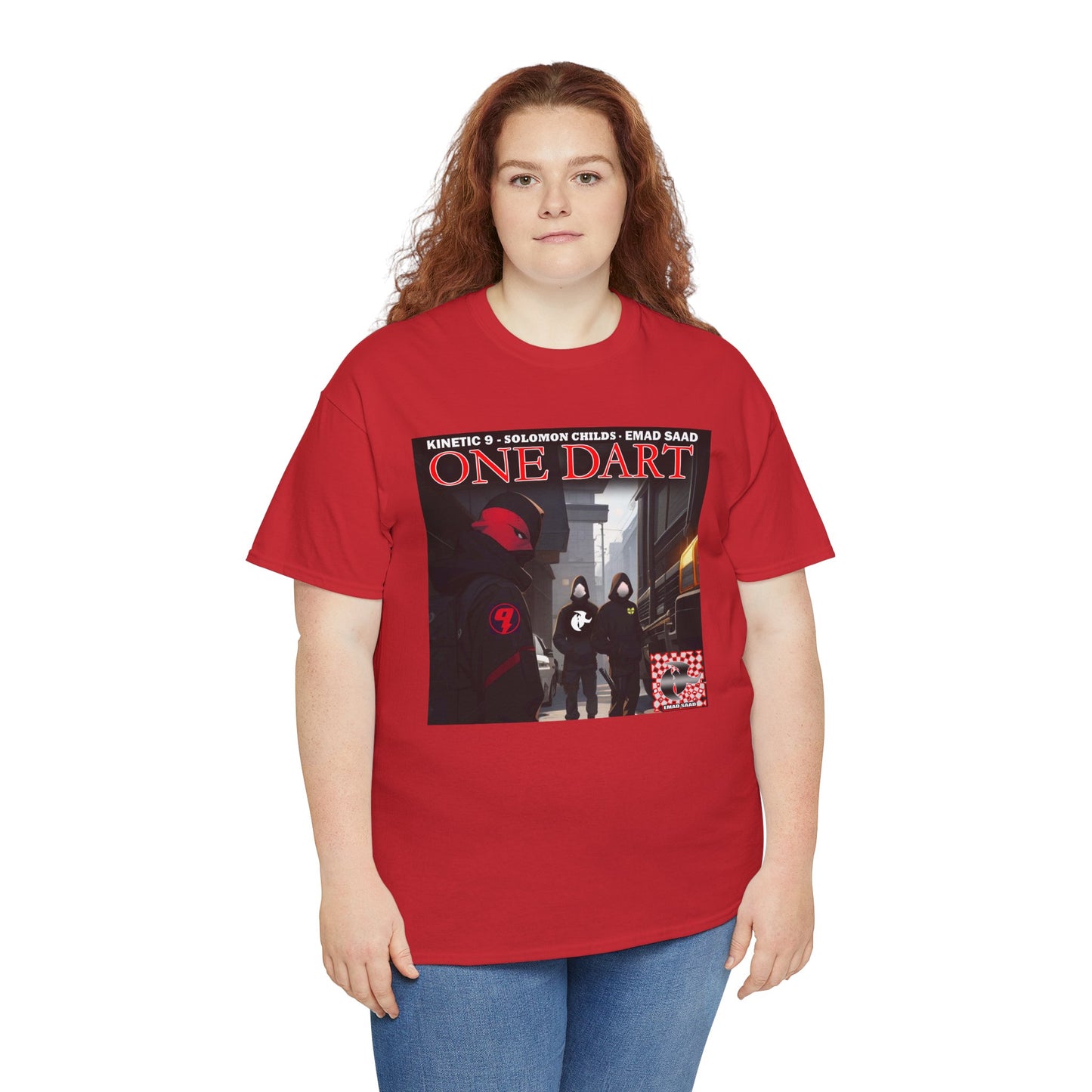 Streetwear Graphic Tee - 'ONE DART' Urban Style Unisex Heavy Cotton T-Shirt