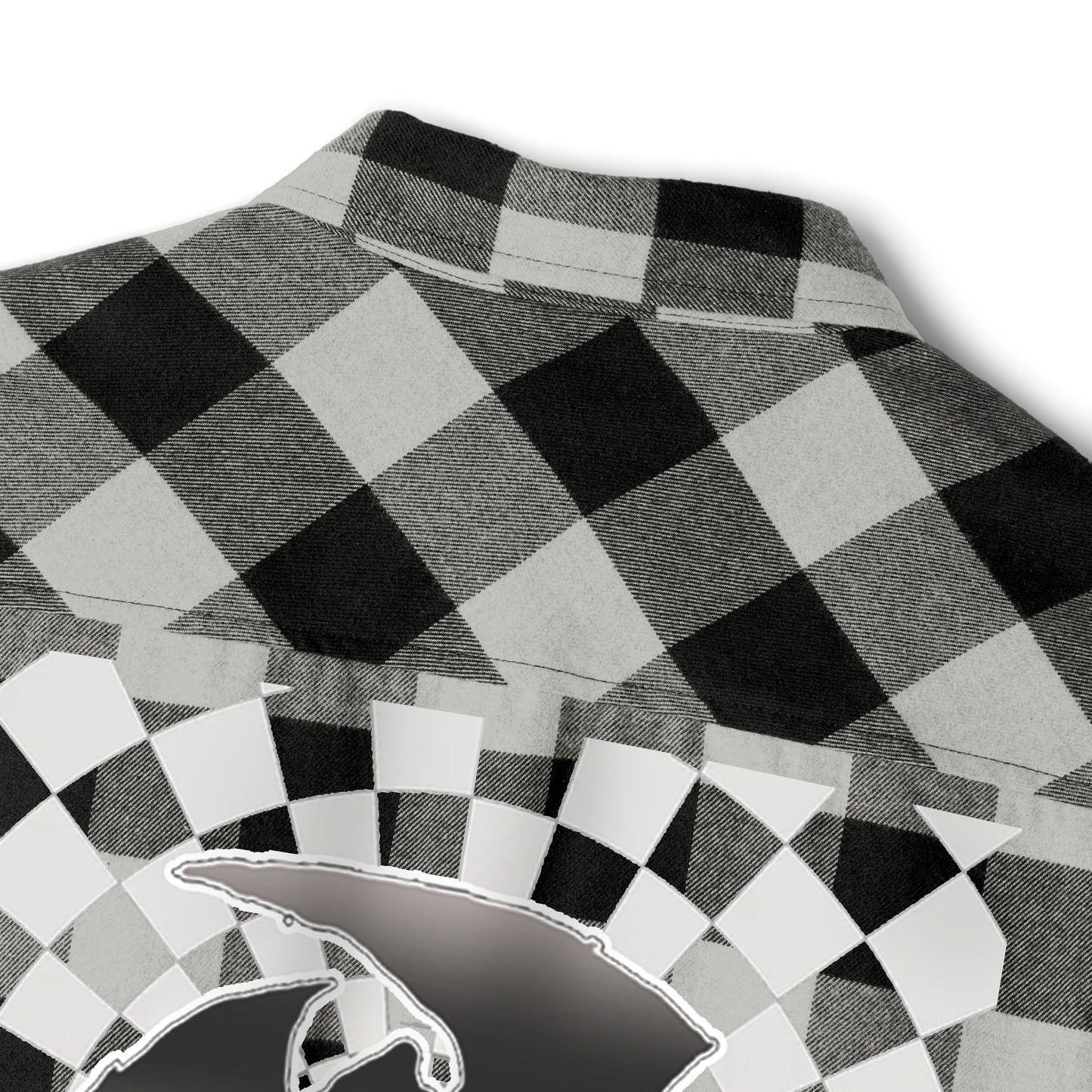 HK Logo Unisex Flannel Shirt with Checkered Design - Perfect for Casual Style & Outdoor Adventures