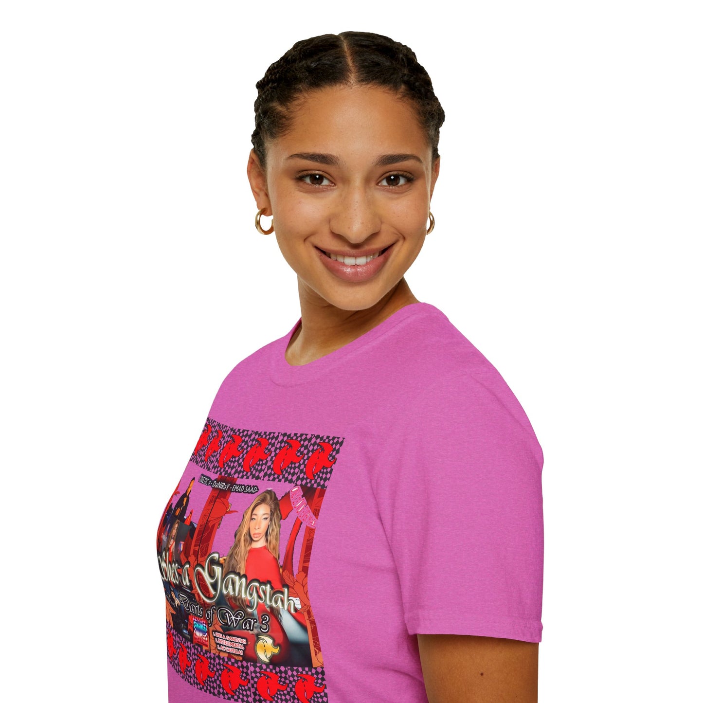 Shes a Gangstah woman T-Shirt | Retro Graphic Tee | Unique Streetwear | Gift for Music Lovers | Casual Fashion