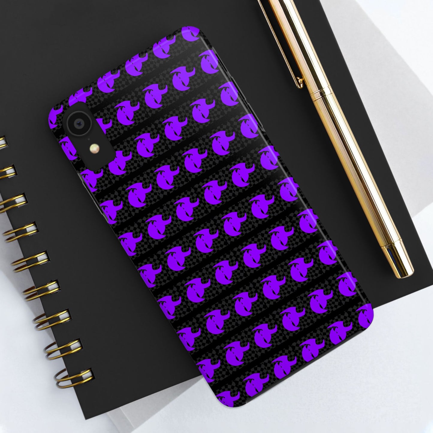 HK Logo Bold Purple Graphic Tough Phone Cases - Durable Protection for Every Style