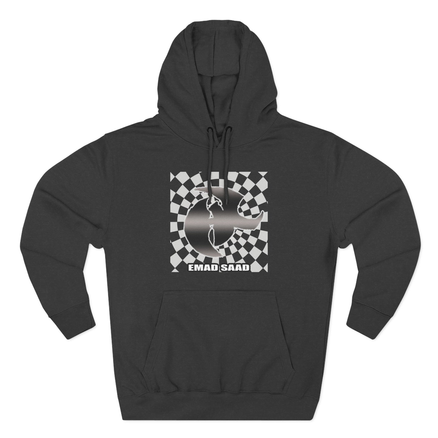 Emad Saad HK Checkerboard Skate Hoodie Graphic Pullover