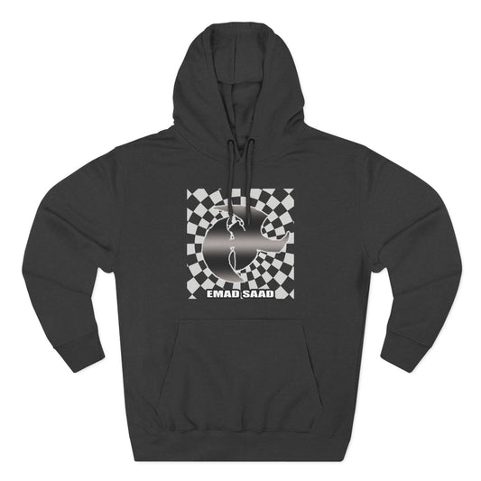 Emad Saad HK Checkerboard Skate Hoodie Graphic Pullover