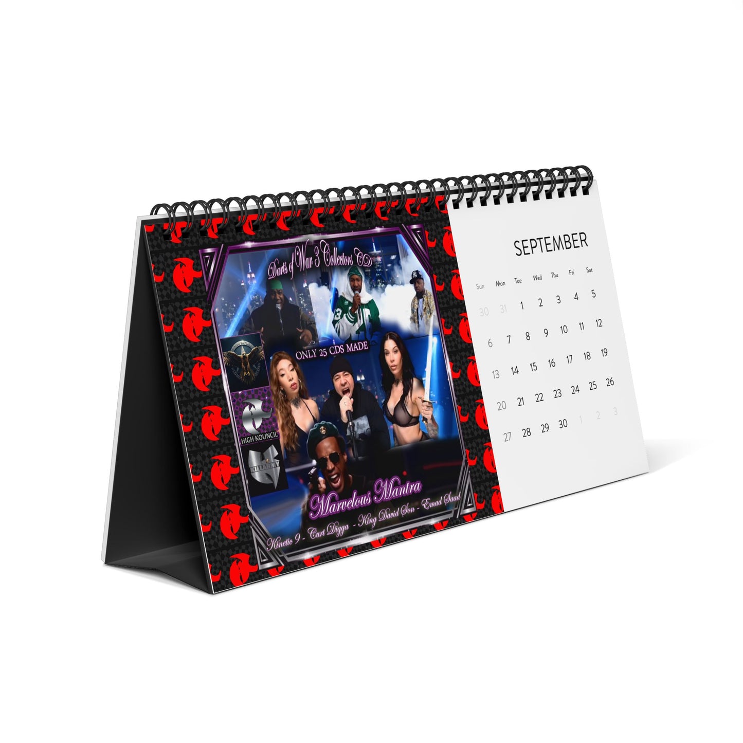 Darts of War 3 - 2026 Desktop Calendar (2026 grid)