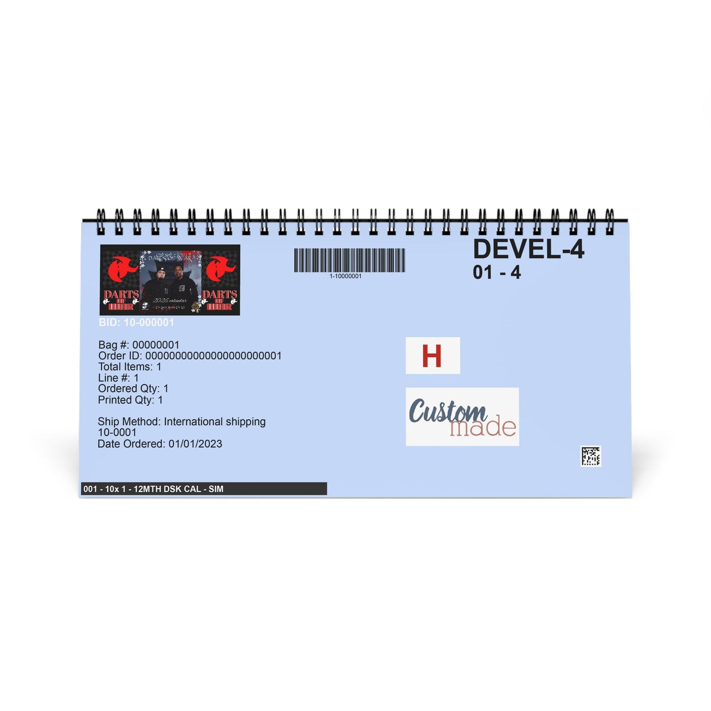 Darts of War 3 - 2026 Desktop Calendar (2026 grid)
