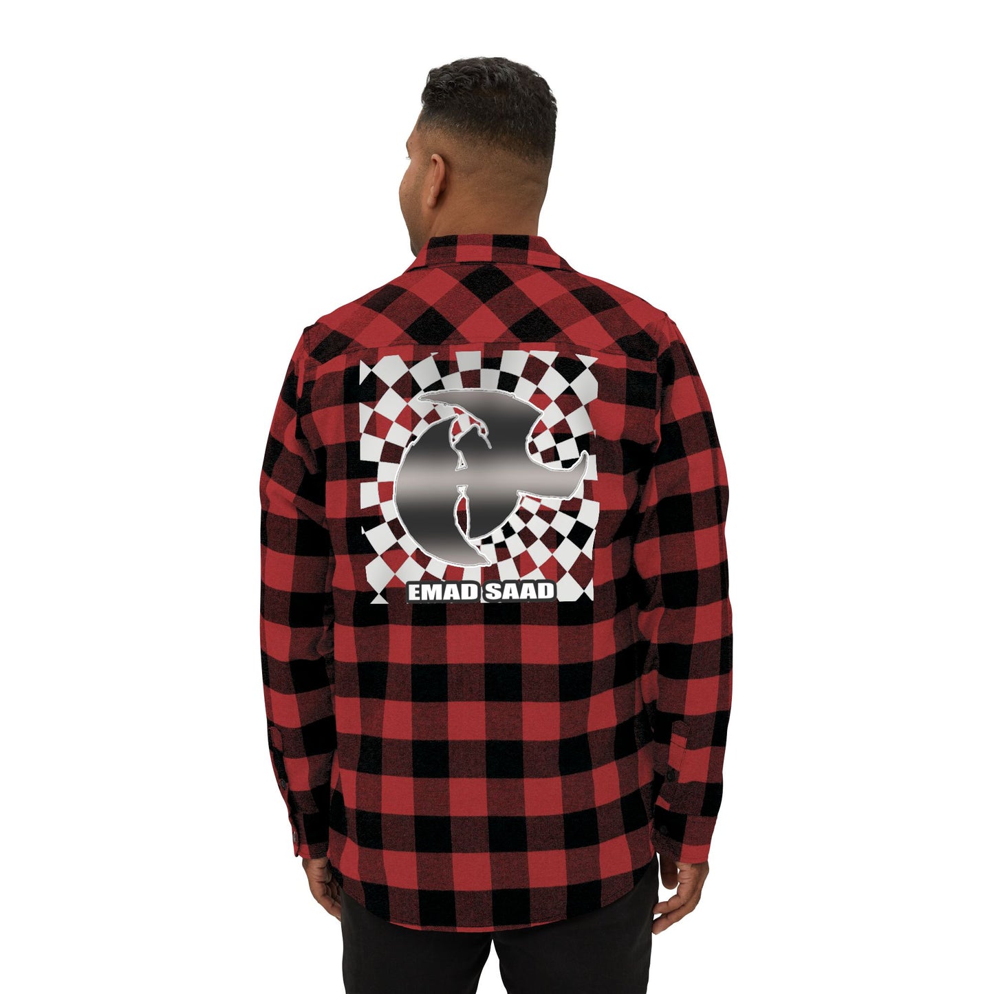 HK Logo Unisex Flannel Shirt with Checkered Design - Perfect for Casual Style & Outdoor Adventures