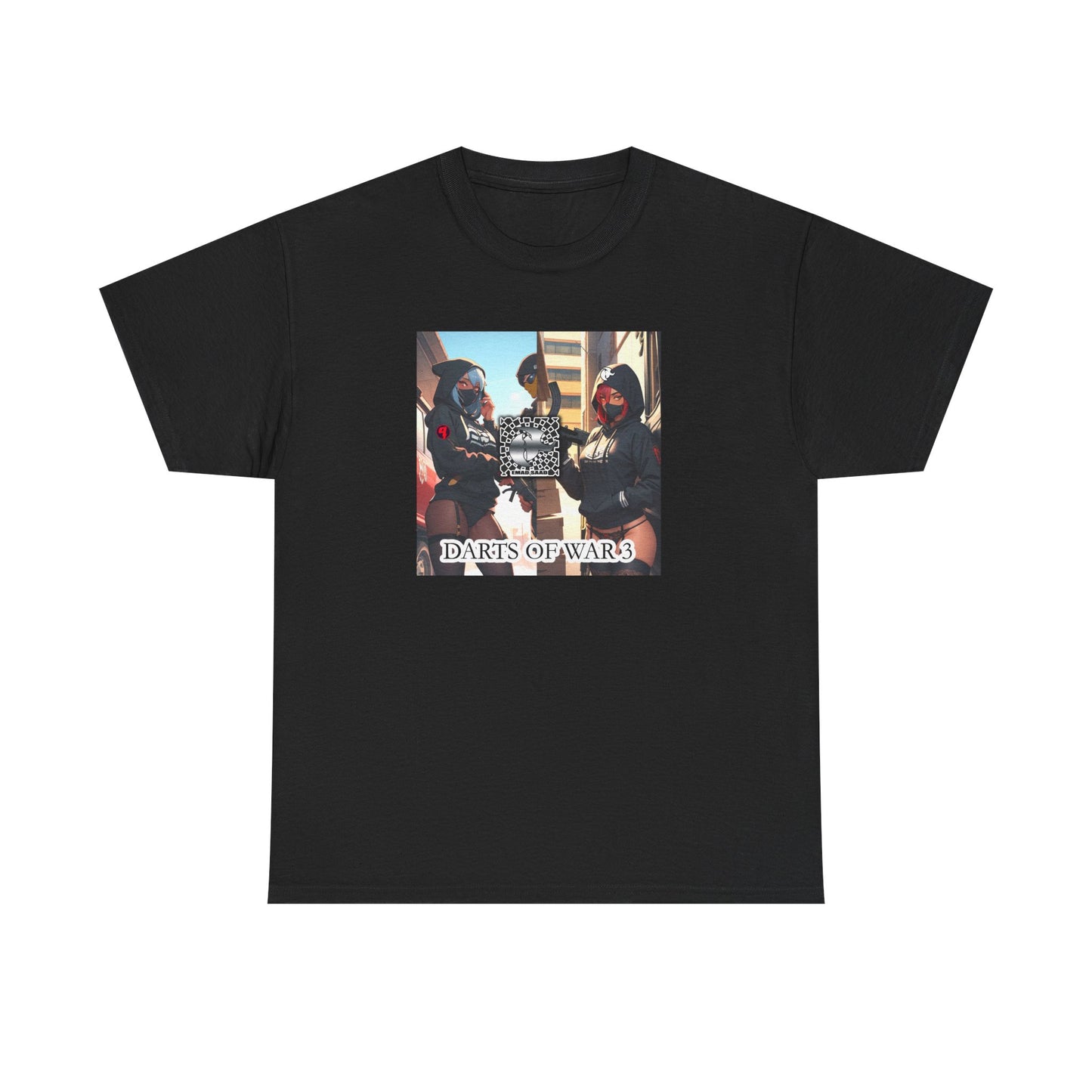 Darts of War Unisex Heavy Cotton Tee - Casual Streetwear Graphic T-Shirt